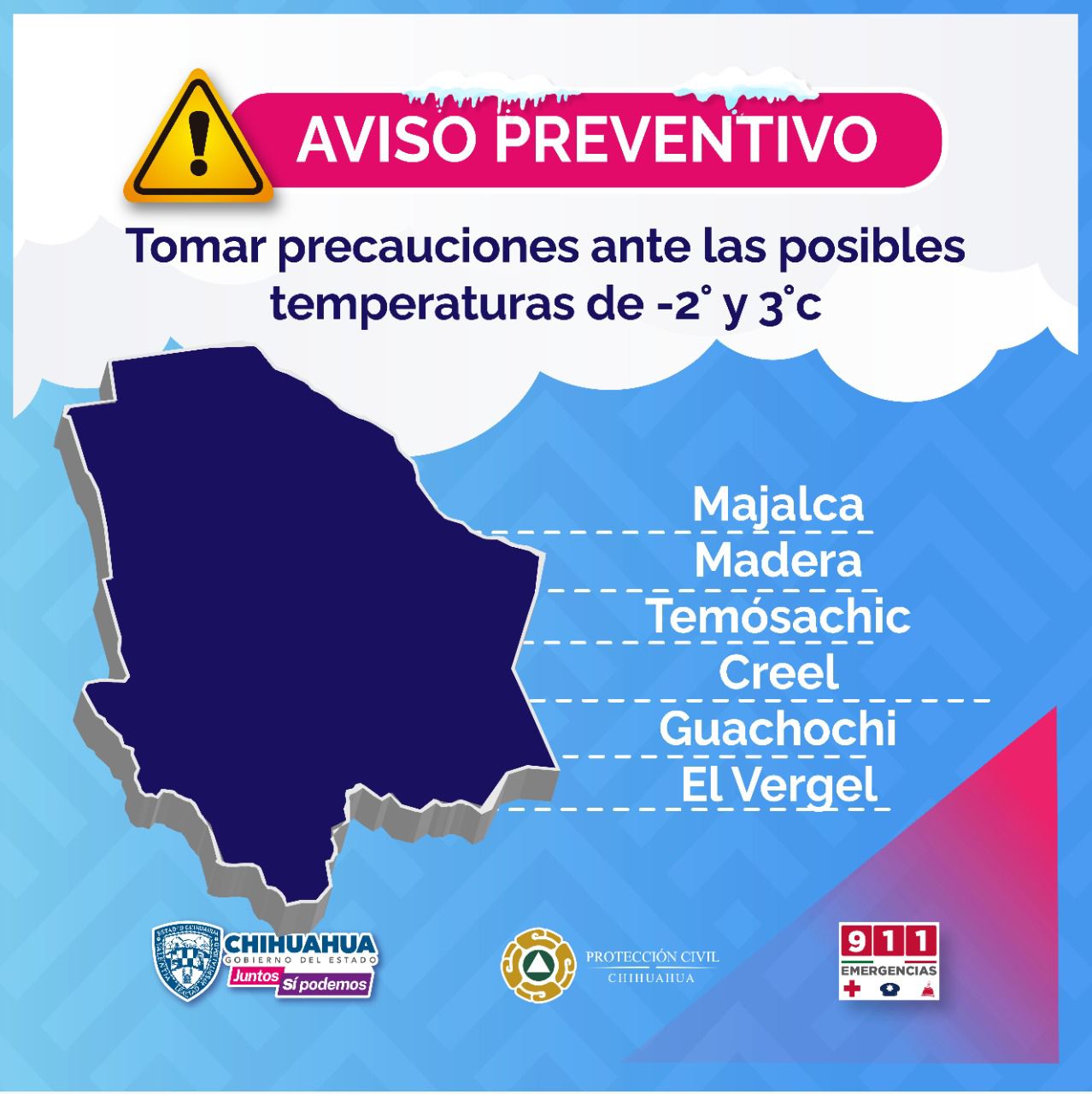 Prevé Protección Civil Estatal Temperaturas Bajas En Gran Parte Del Estado Durante Las Próximas 2592